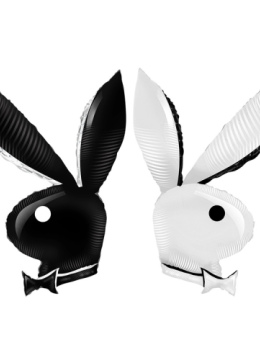 Шар (38''/97 см) Фигура, Заяц черно-белый 2 ст