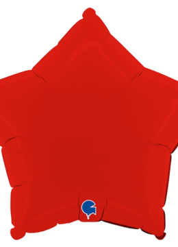 Шар (18''/46 см) Звезда, Matte Red, пастель