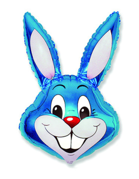 Шар (35''/89 см) Фигура, Кролик, Синий
