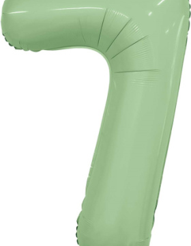 Шар (40''/102 см) Цифра 7, Slim, Олива