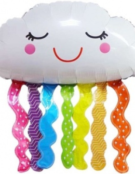 Шар (32''/81 см) Фигура, Счастливое облако, Яркая радуга