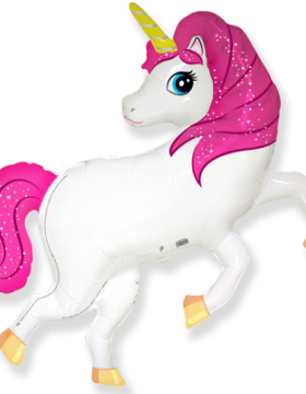 Шар Фигура Единорог, Розовый