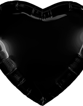"36/91 см" сердце Черный блеск / Agura (713)