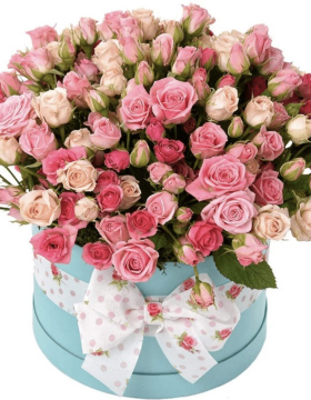 Коробка С Кустовыми Розами