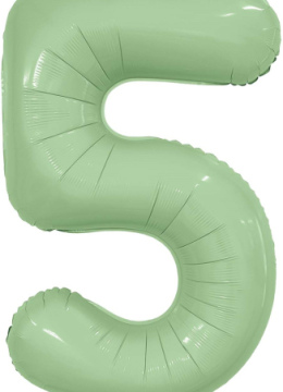 Шар (40''/102 см) Цифра 5, олива