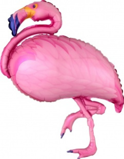 Шар (46''/117 см) Фигура, Фламинго, Розовый