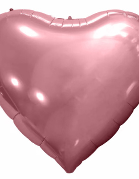 173 см сердце Металлик Розовое золото / Веселая затея (713)