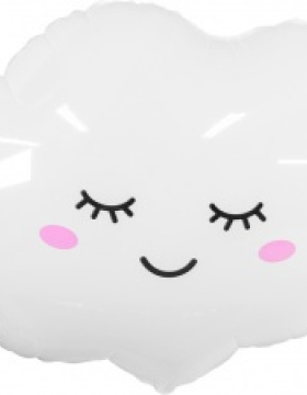 Шар (27''/69 см) Фигура, Облако, Белый