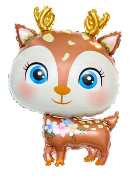 Шар (29''/74 см) Фигура, Олень милый, коричневый