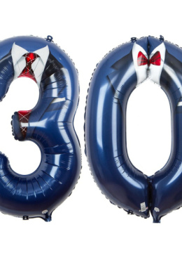 Шар (40''/102 см) Цифра 30, С ДР Костюм (2 цифры)
