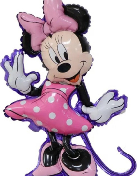 Шар (31''/79 см) Фигура, Минни Маус в розовом платье (надув воздухом)