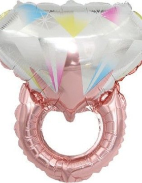 Кольцо с бриллиантом, Розовое Золото / Falali